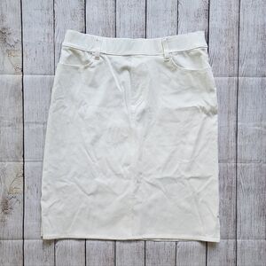 Susan Graver Knee Length Denim Skirt